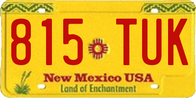 NM license plate 815TUK