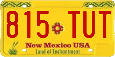 NM license plate 815TUT