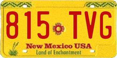 NM license plate 815TVG