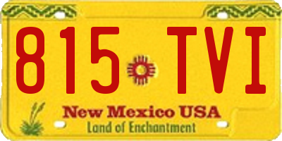 NM license plate 815TVI