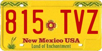 NM license plate 815TVZ