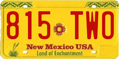 NM license plate 815TWO