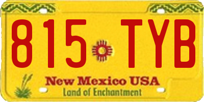 NM license plate 815TYB