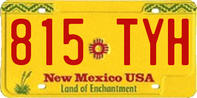 NM license plate 815TYH