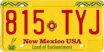 NM license plate 815TYJ