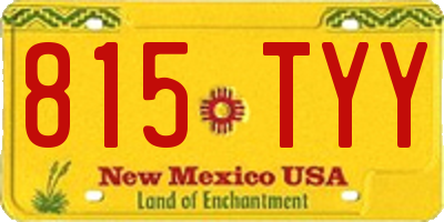 NM license plate 815TYY