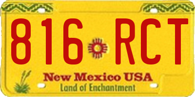 NM license plate 816RCT