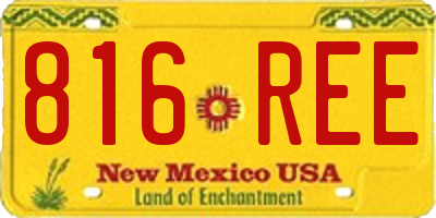 NM license plate 816REE