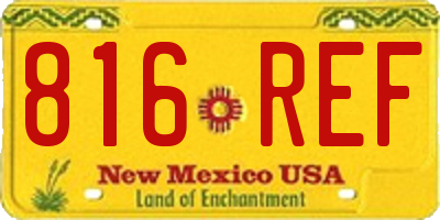 NM license plate 816REF