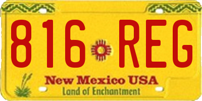 NM license plate 816REG
