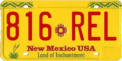 NM license plate 816REL