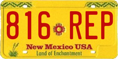 NM license plate 816REP
