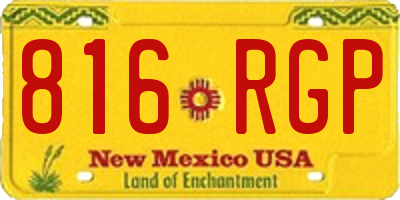 NM license plate 816RGP