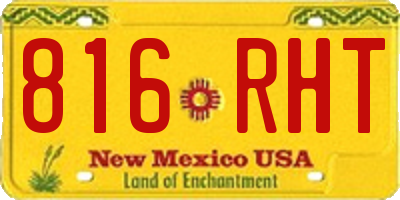 NM license plate 816RHT