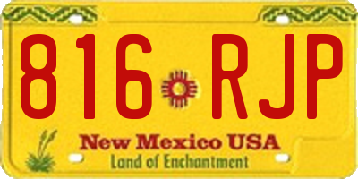 NM license plate 816RJP