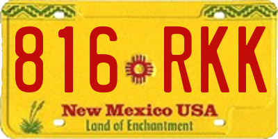 NM license plate 816RKK