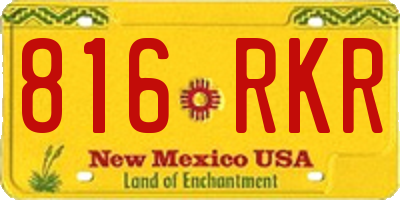 NM license plate 816RKR