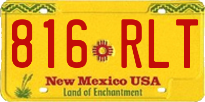 NM license plate 816RLT