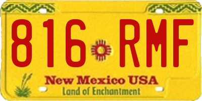 NM license plate 816RMF