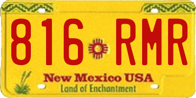 NM license plate 816RMR