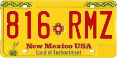 NM license plate 816RMZ