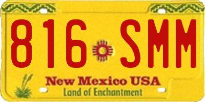 NM license plate 816SMM
