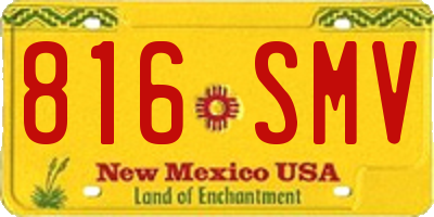 NM license plate 816SMV