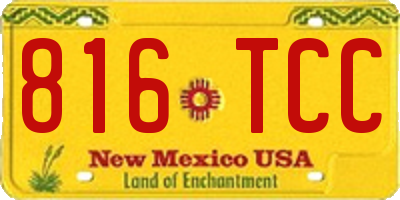 NM license plate 816TCC