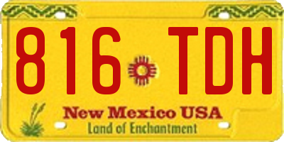 NM license plate 816TDH