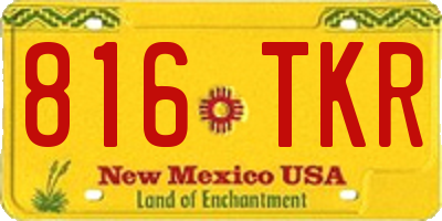 NM license plate 816TKR