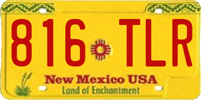 NM license plate 816TLR