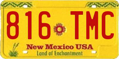 NM license plate 816TMC
