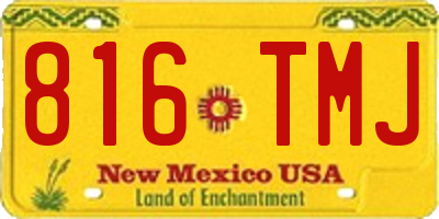 NM license plate 816TMJ