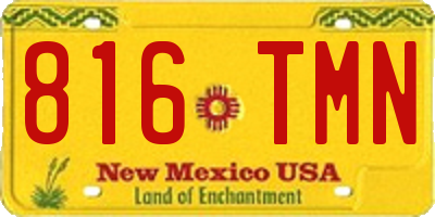 NM license plate 816TMN