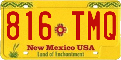 NM license plate 816TMQ