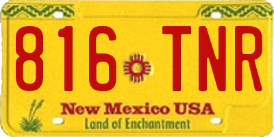 NM license plate 816TNR