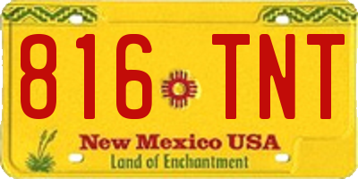 NM license plate 816TNT