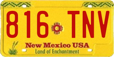 NM license plate 816TNV