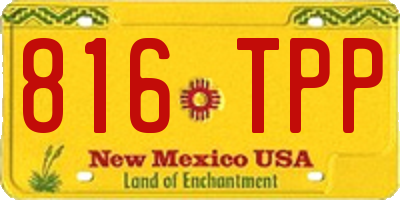 NM license plate 816TPP