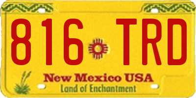 NM license plate 816TRD