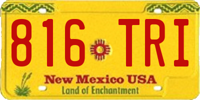 NM license plate 816TRI