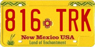 NM license plate 816TRK