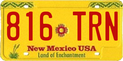 NM license plate 816TRN