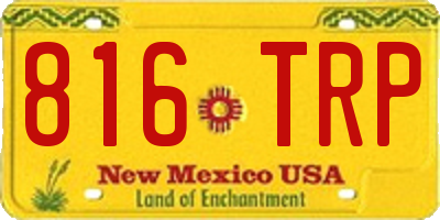 NM license plate 816TRP