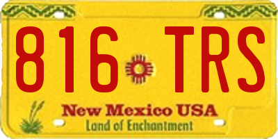 NM license plate 816TRS