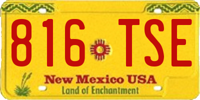 NM license plate 816TSE
