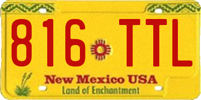 NM license plate 816TTL