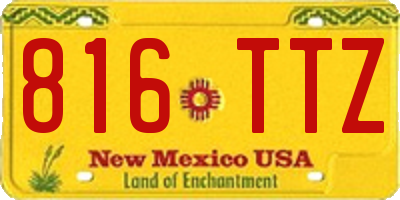 NM license plate 816TTZ