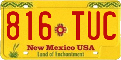 NM license plate 816TUC
