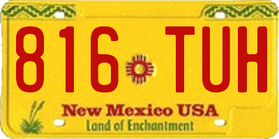 NM license plate 816TUH